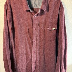 Vans Maroon Button Down Shirt XL